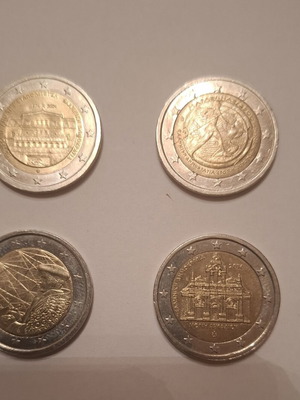 Greek commemorative 2 euro coins mint condition set of 4