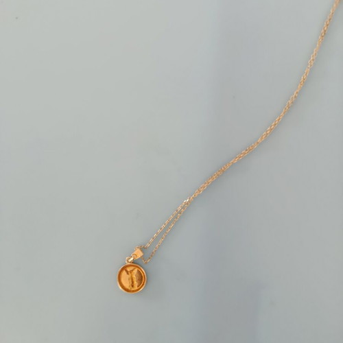 Gold-plated necklace with Nike of Samothrace pendant, like new