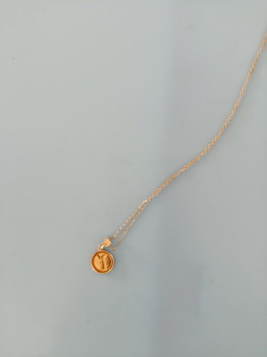 Gold-plated necklace with Nike of Samothrace pendant, like new