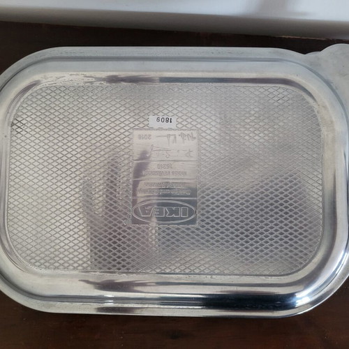 IKEA collectible tray with candle holder new, silver plated