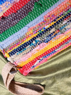 Boho handbag A4 size like new, colorful