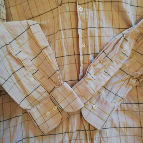 Plaid shirt Enrico Coveri like new, size XL, beige multicolor