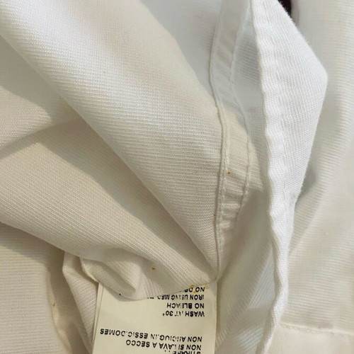 Spago Uomo white shirt size M like new with floral stripe