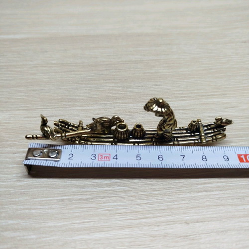Chinese brass boat for incense sticks new