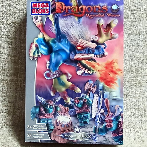 Mega Bloks Vorgan Attack Dragons Krystal Wars set, sealed vintage