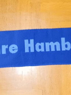 Authentic HSV Hamburg football scarf like new, 115 years edition