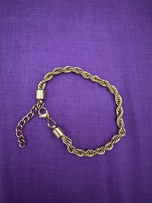 Anklet like new, steel gold-colored