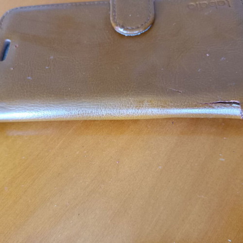 Labato leather phone case book type used 14.5x10 cm