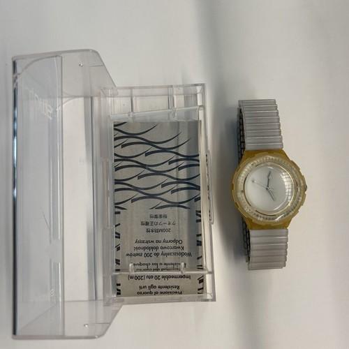 Swatch AG 1993 35MM vintage men's watch with steel bracelet like new