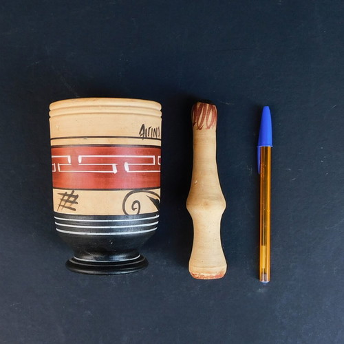 Clay mortar with pestle like new