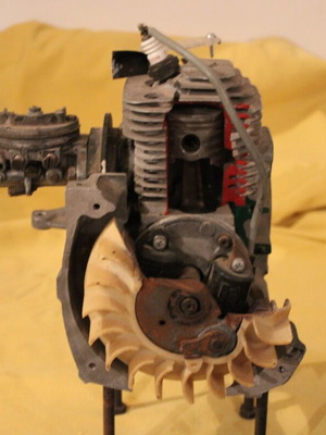 Comer 60cc Two-Stroke Engine Cutaway Used for Educational Purposes