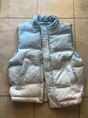 Trapstar men's vest new, white and blue, size S