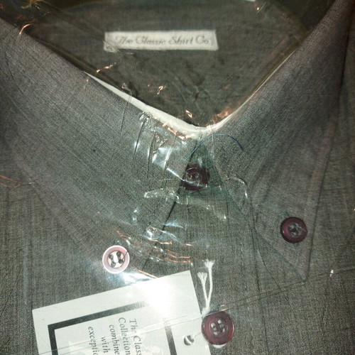 Classic gray large long sleeve shirt new