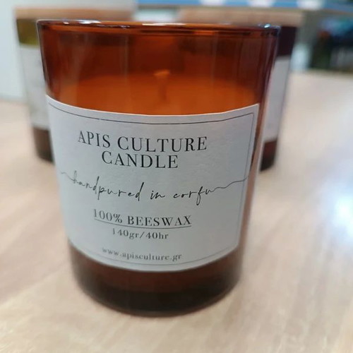 Handmade Beeswax Candle 140g new, natural aroma