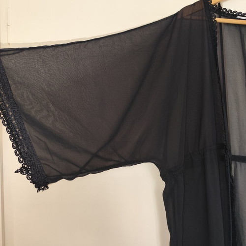 Black beach kimono XXXL used, very good condition