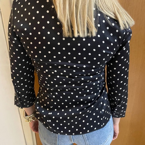 Luisa Spagnoli silk polka dot shirt like new