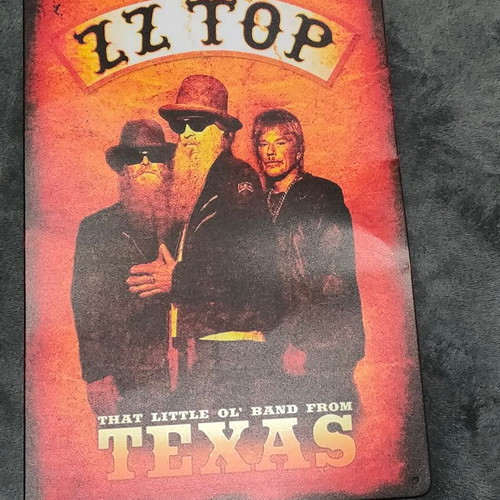 Southern Rock ZZ Top Retro Metal Sign like new
