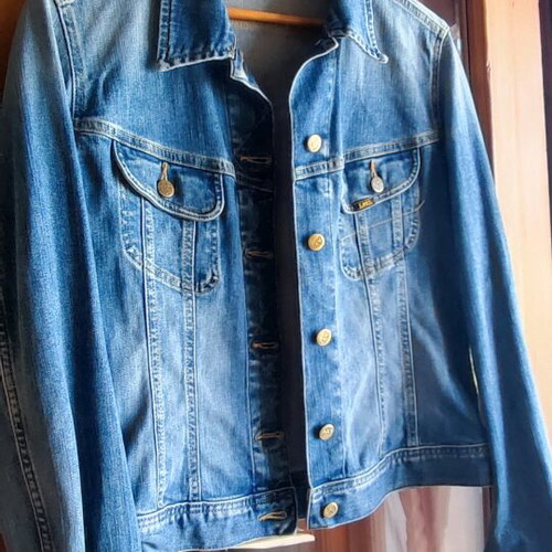 Denim jacket size L new, hand painted