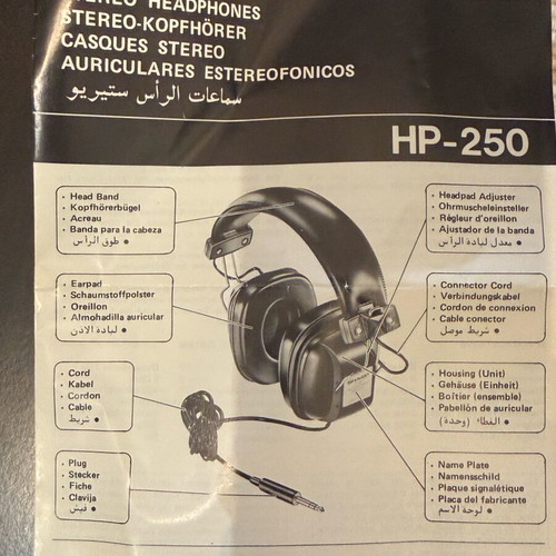 Sharp vintage headphones 1970-1980 new in box