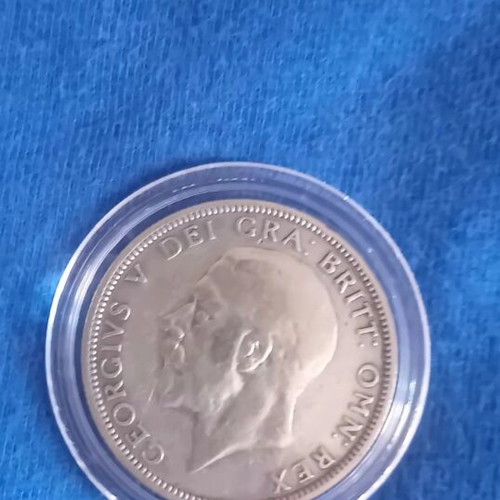 British silver coin 1 Florin 1933 used, George V