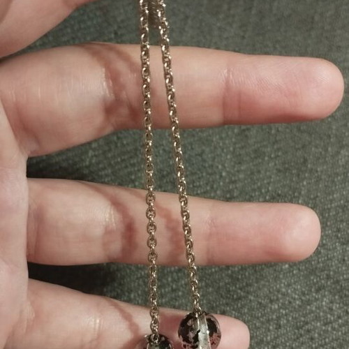Handmade komboloi with glass beads and metal tassel like new