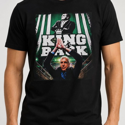 T-Shirt King Back with Zeliko Obradovic Premium DTF Print Black