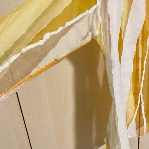 Anna Riska jacket like new with muslin stripes in yellow and orange
