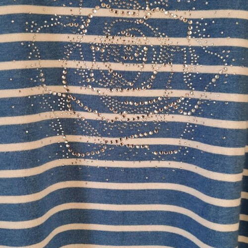 Gerry Weber blouse used with 3/4 sleeve, striped, sequin, XL-XXL