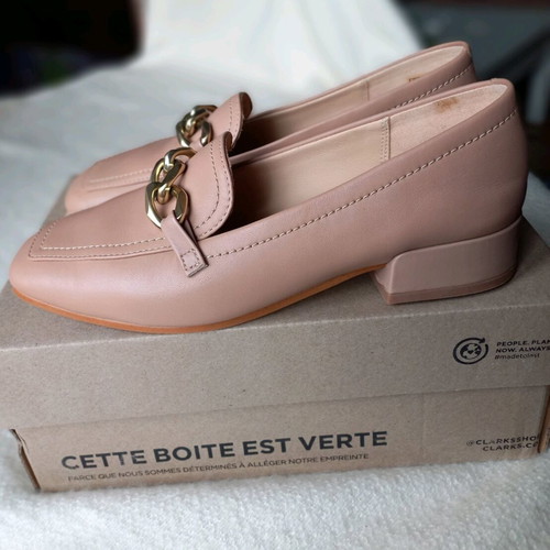 Clarks shoes used, size 38, genuine soft leather, beige