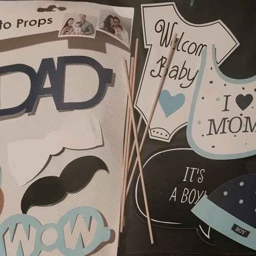 Baby Props set paper with sticks for boys new