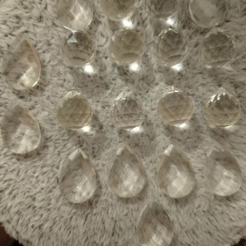 Crystals with hole, pack of 3, new