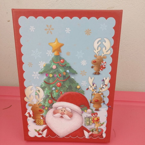 Christmas box new made of hard pressed paper