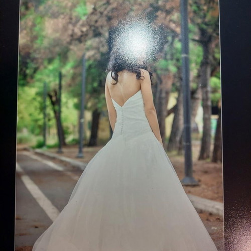 Demetrios wedding dress like new, strapless with French lace