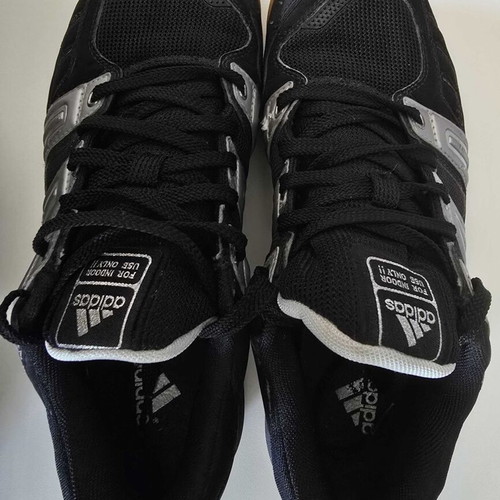 Nike Zoom Air and Adidas Stabil 6 athletic shoes used, size 44 set