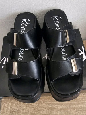 Flatforms Renato Garini σαν καινούργιο, μαύρα, μέγεθος 39