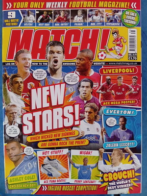 Match Football περιοδικό τεύχος 19-25/9/2006 σαν καινούργιο με αφίσες Liverpool