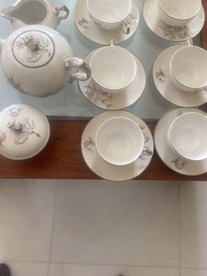 Porcelain tea set 17 pieces Fürstenberg new from 1950