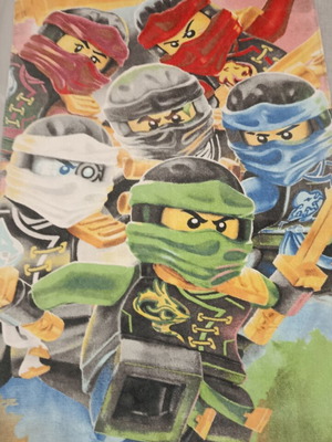 Ninjago beach towel used, pack of 2, 130x69 cm