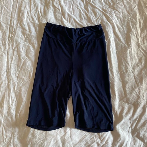 Blue biker shorts used, thin fabric, Pink Woman, size S