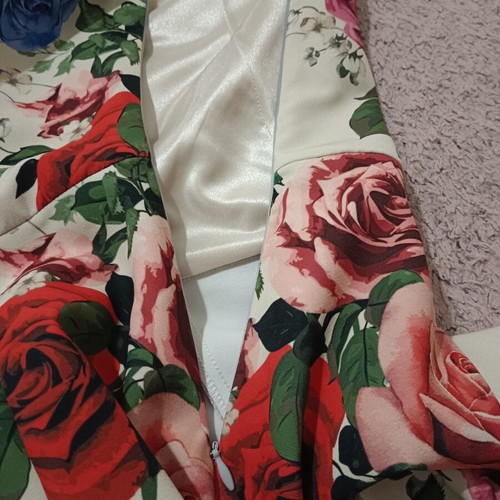 Grama Floral Dress like new, size L, white multicolor