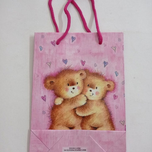 Paper bags small kids with teddy bears new