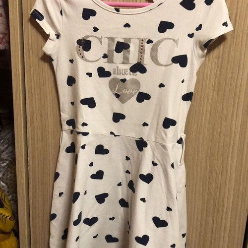 Alouette girls' dress used with hearts and belt size 6