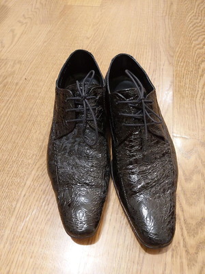 Men's leather shoes Bournazos No41 like new, black