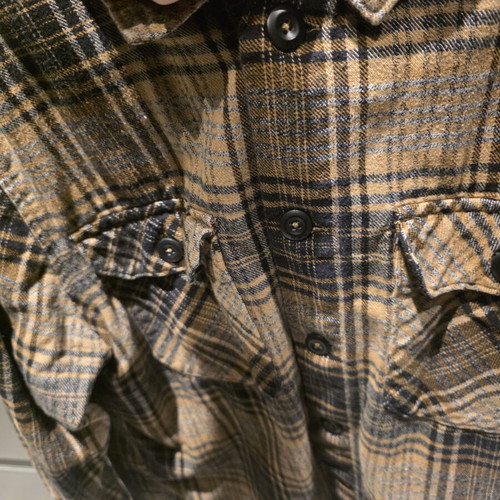 No Excess checked shirt jacket, men's L, brown