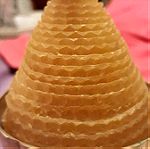  Βάση για κερί, με κερί μέλισσας, από μασίφ μπρούντζο,  ινδικής κατασκευής.