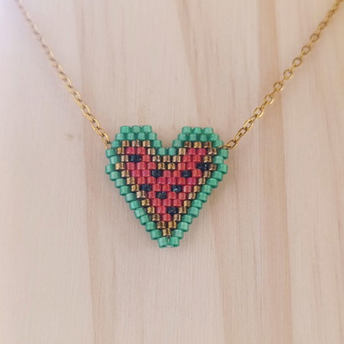 Necklace handmade with stainless steel chain new