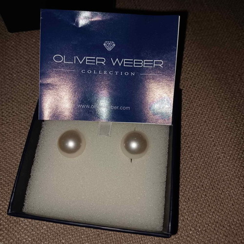 Double earrings Oliver Weber Collection new with pearls and crystal