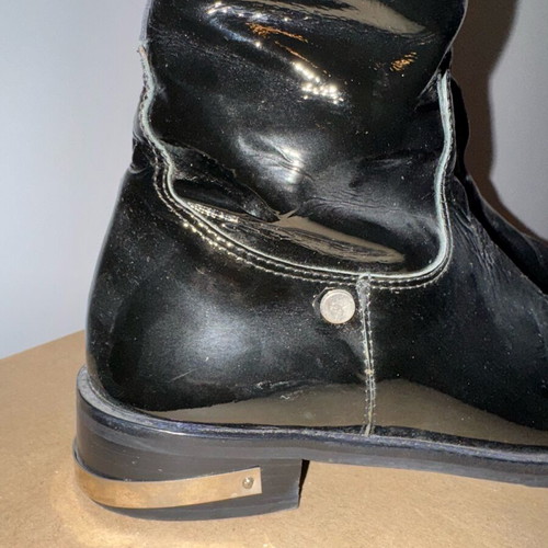 Gianna Kazakou leather patent boots like new, black, size 39