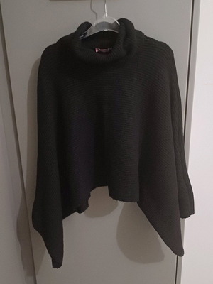 Black Poncho Turtleneck Sweater like new