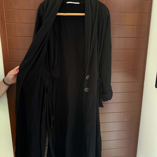 ALE long black cardigan like new, 100% cotton, made in Italy